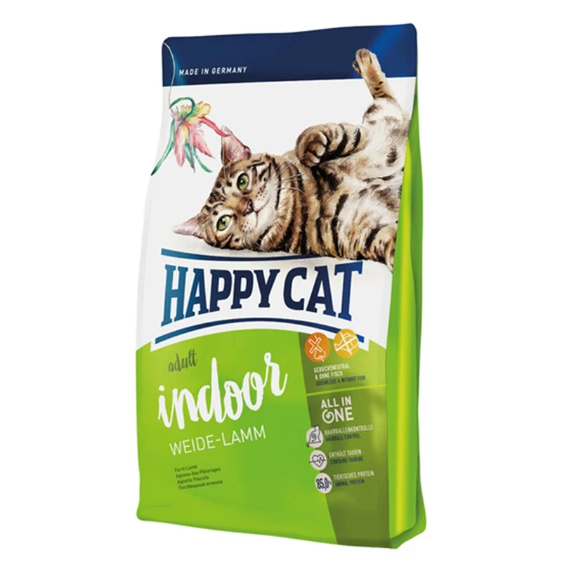 غذای گربه هپی کت Happy cat adult indoor weide-lamm