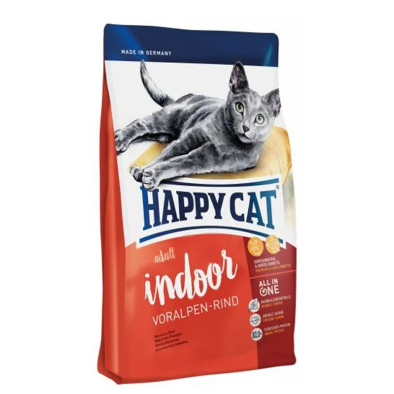 غذای خشک گربه هپی کت Happy Cat Indoor Rind